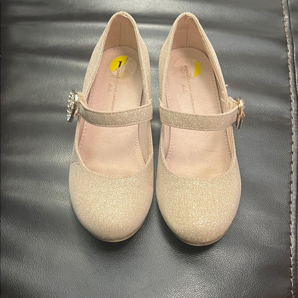 Sparkly Gold Girls Dress Shoes Sz 13C